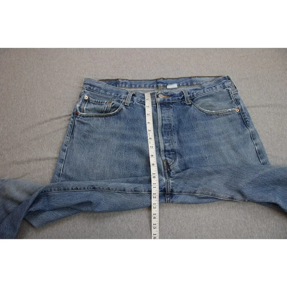 Levi's 501 Jeans Mens 38 X 30 Blue Denim 100% Cotton Button‎ Fly Straight Leg